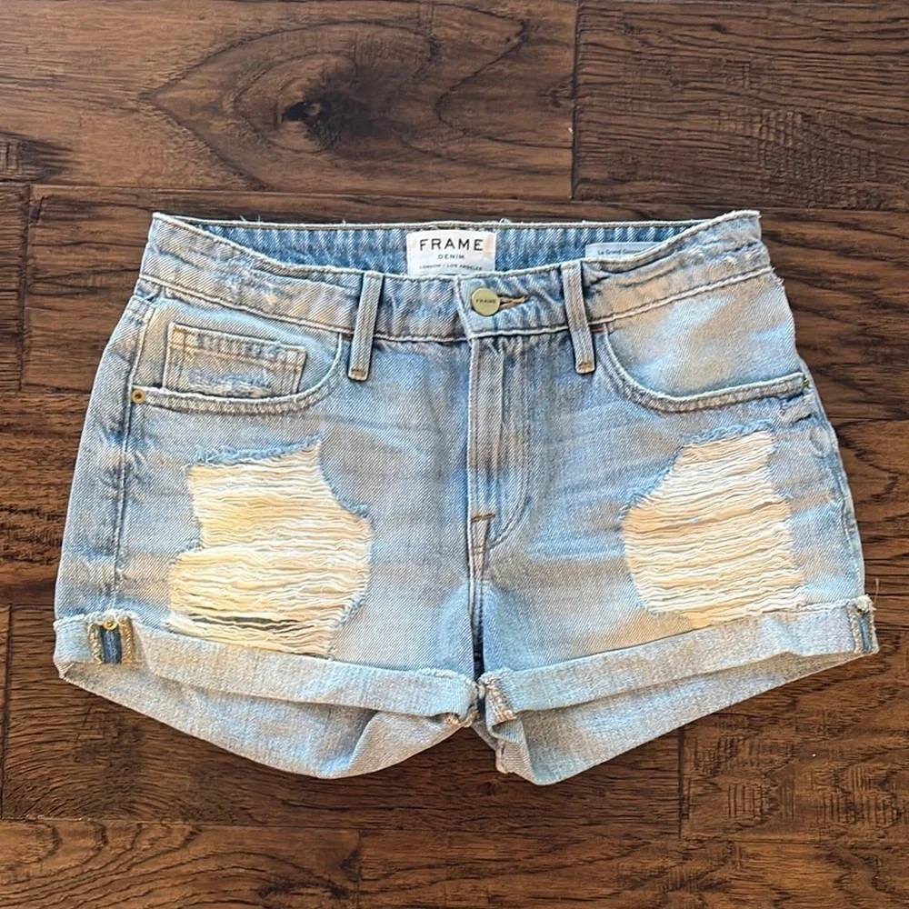 Frame Denim Le Grand Garcon Jean shorts
